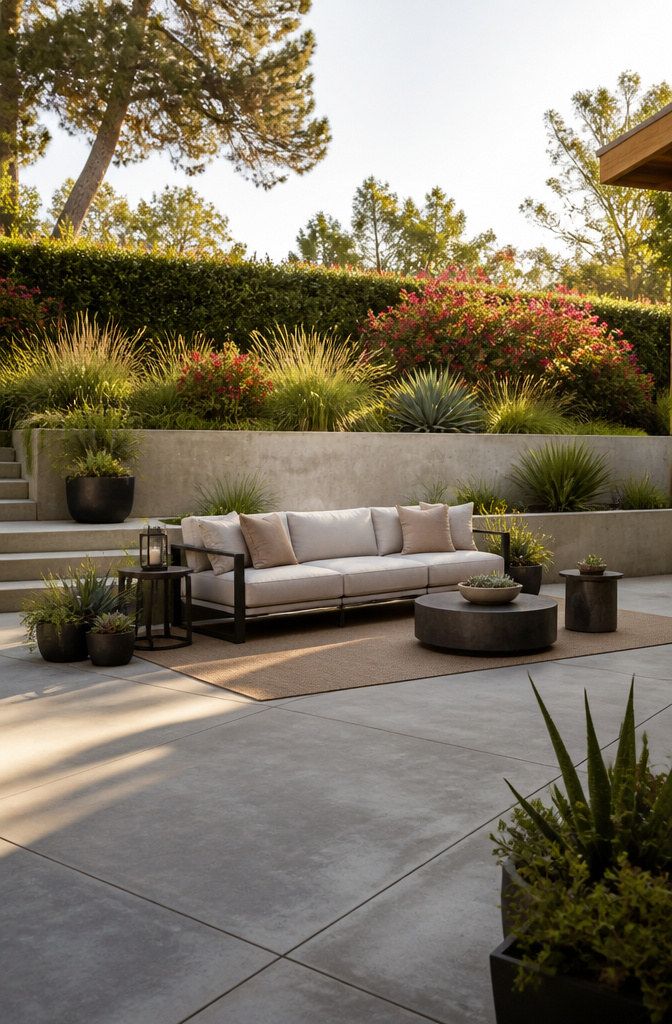 10 Outdoor Space Ideas for 2026: Backyard Design & Decor Tips 1 A large outdoor sofa anchors a patio space.
